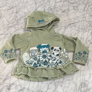 OIlily Graphic I Love Cookies & Tea hoodie Sz 3/4Y